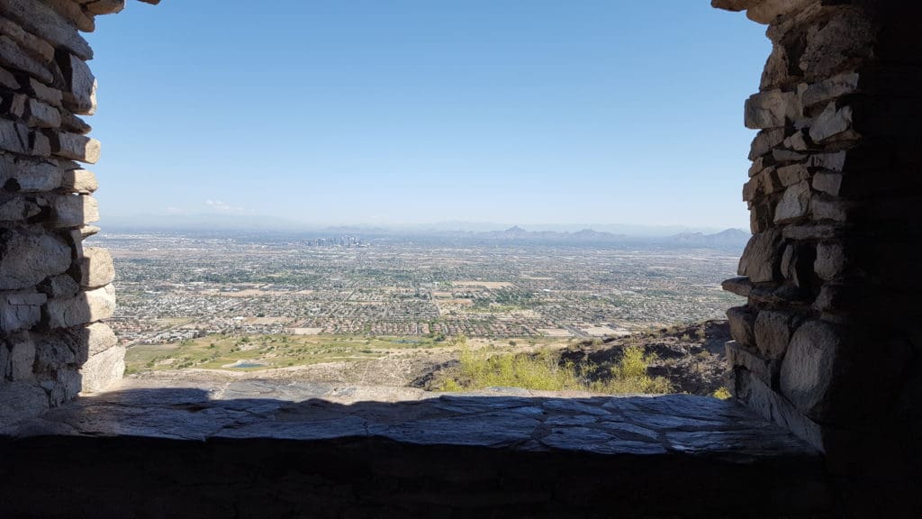 Dobbins Lookout, one of the highest points in South Mountain Park, is a favorite for local Laveen residents as well as visitors. (Photo © AZ Media Maven, LLC)