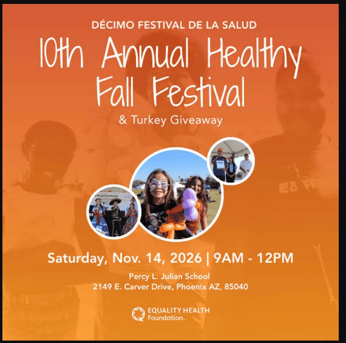 10th Annual Healthy Fall Festival and Turkey Giveaway flyer for Saturday, Nov. 14