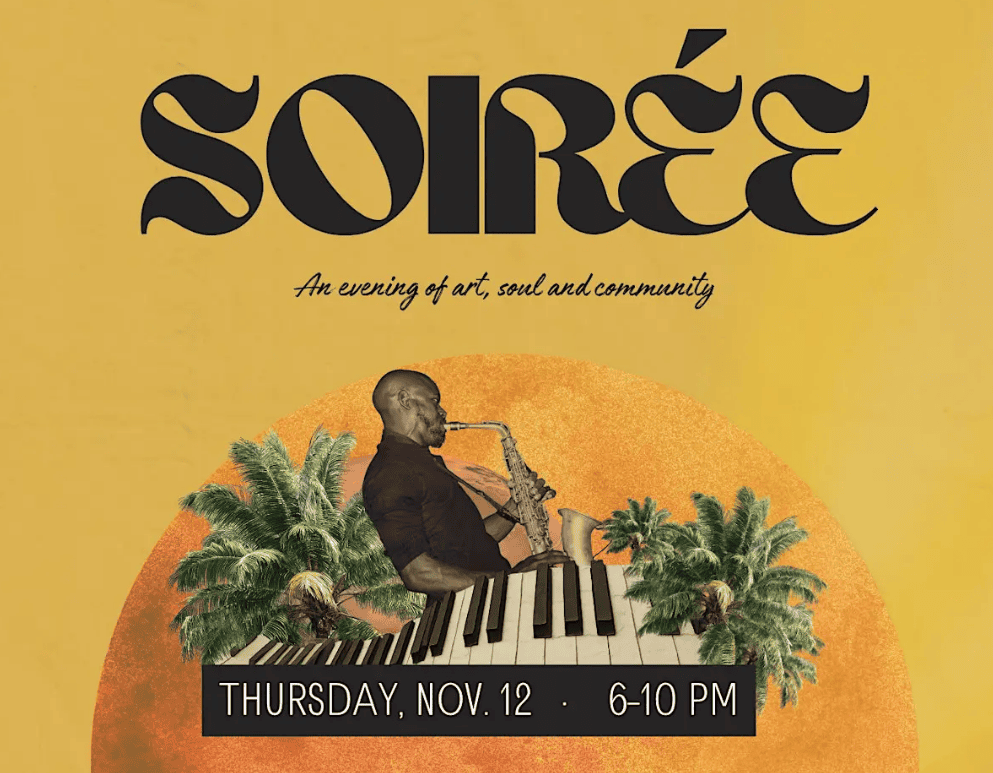 SOIRÉE arts and music showcase flyer for Thursday, Nov. 12